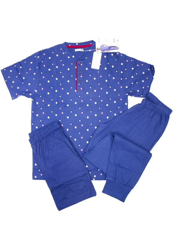 Pigiama Uomo Cotone Mezza Manica 3 Pezzi Karel 2204 - immagine 4