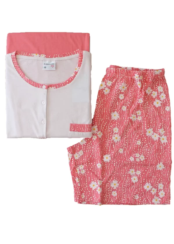 Pigiama Donna Tre pezzi Cotone Il Granchio 5007 - immagine 2