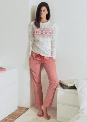 Pigiama Caldo Cotone Donna Jadea Home 5154