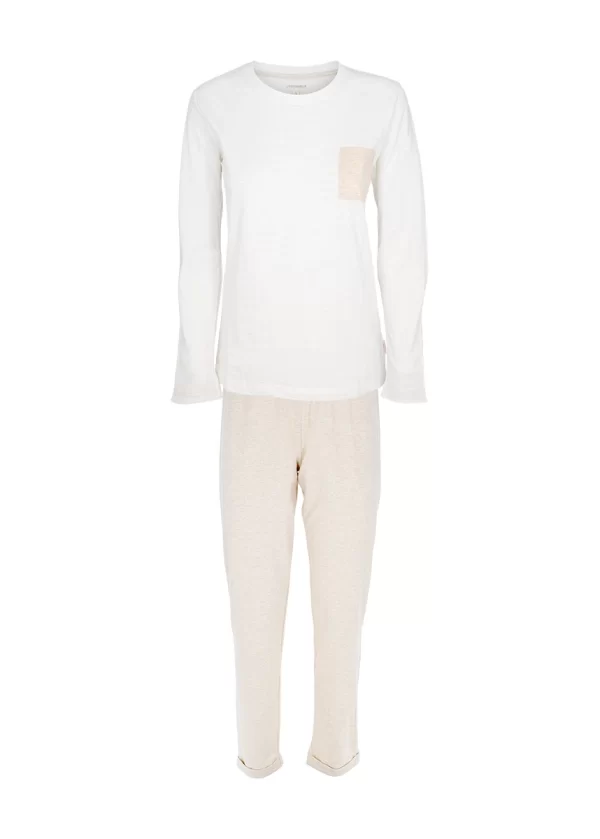 Pigiama Lungo Donna Cotone Bio | Cotonella D41 - immagine 2