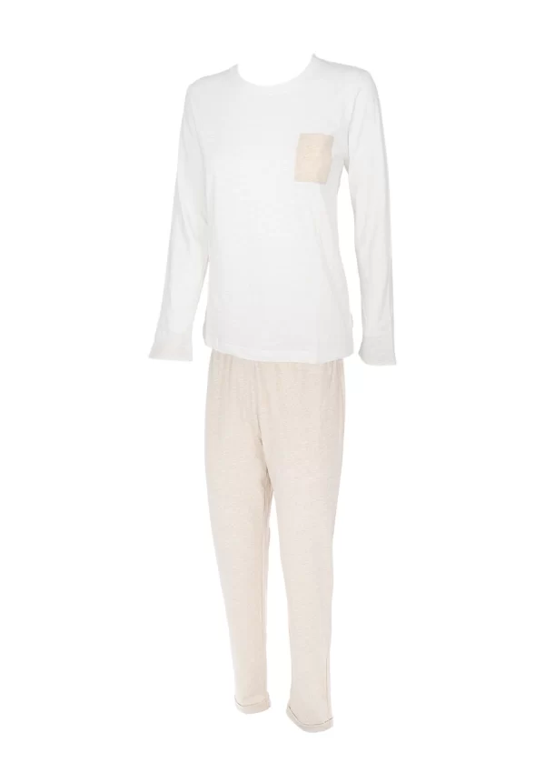 Pigiama Lungo Donna Cotone Bio | Cotonella D41 - immagine 3