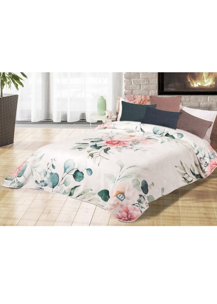 Copriletto Matrimoniale Coral velluto| Manterol 539