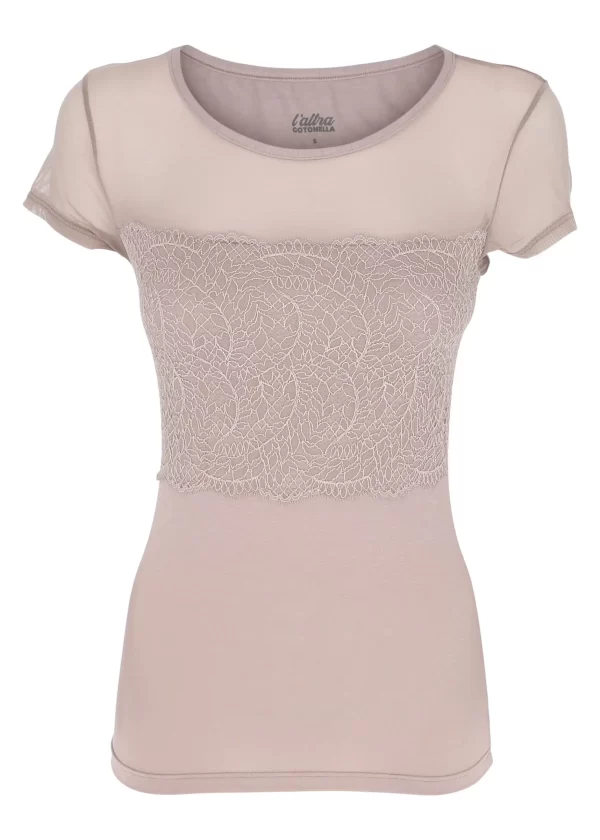 Maglia Mezza manica Viscosa e Pizzo | Cotonella | GD396t - immagine 2
