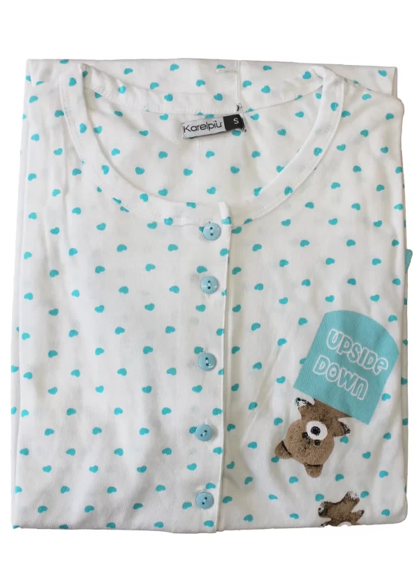 Camicia da Notte Allattamento Parto Maternità Karelpiù 2118 - immagine 4