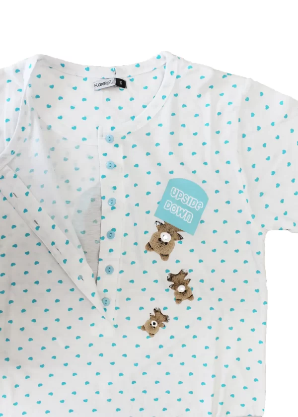 Camicia da Notte Allattamento Parto Maternità Karelpiù 2118 - immagine 2