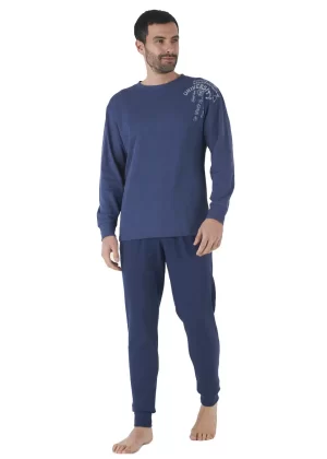 Pigiama Girocollo caldo cotone Uomo | Karel 5128