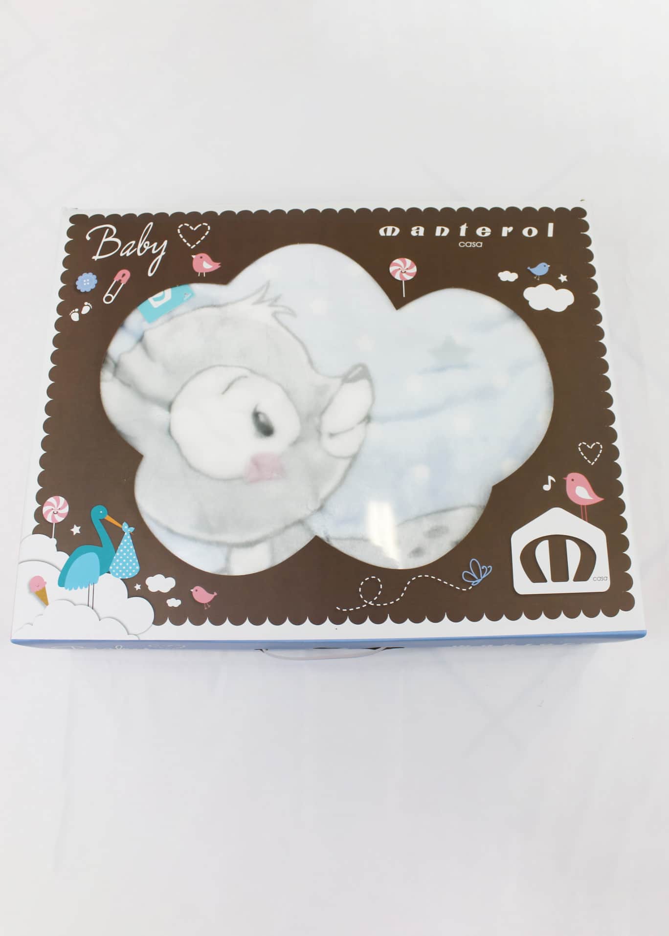 Coperta Lettino Neonato pile Coral celeste Manterol - immagine 3