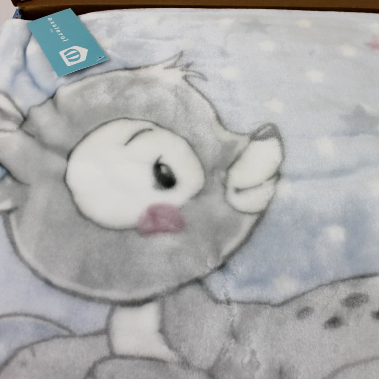 Coperta Lettino Neonato pile Coral celeste Manterol - immagine 4