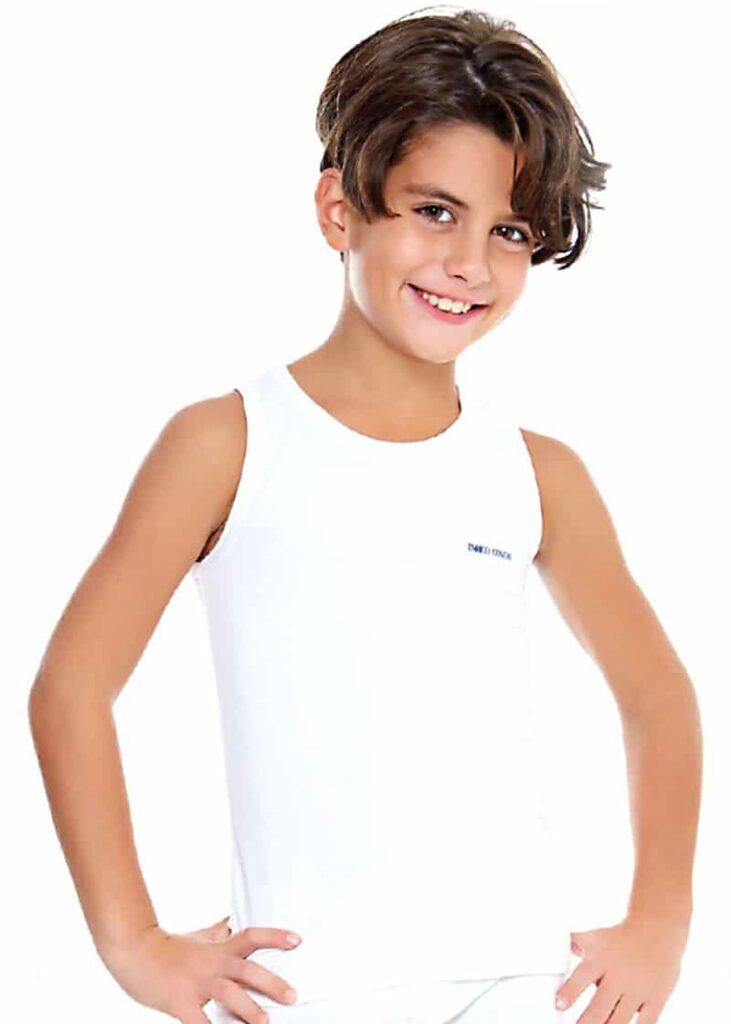 Canotta Bimbo | Cotone Bielastico | Enrico Coveri | Bianca