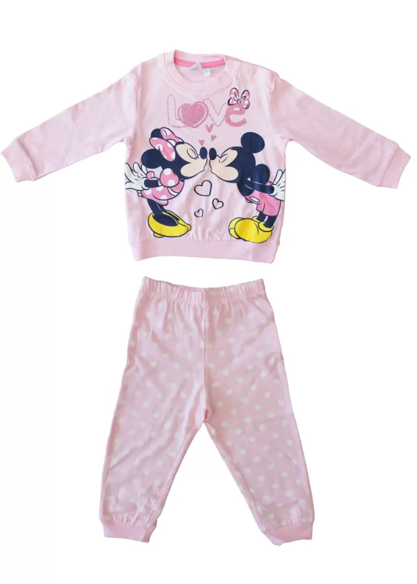 Pigiama Neonata Minnie e Mickey in Cotone - immagine 2