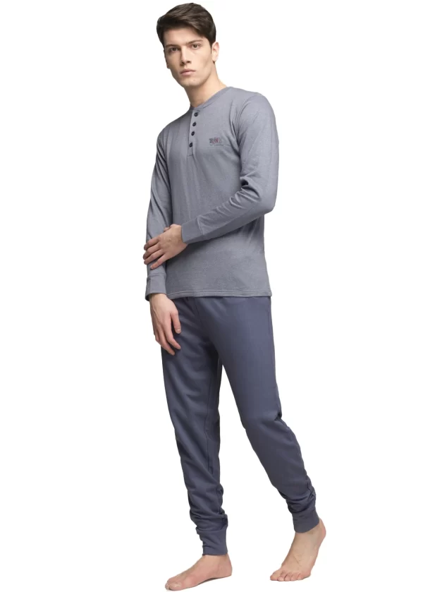 Pigiama Uomo Cotone Felpato invernale | Karel 1129