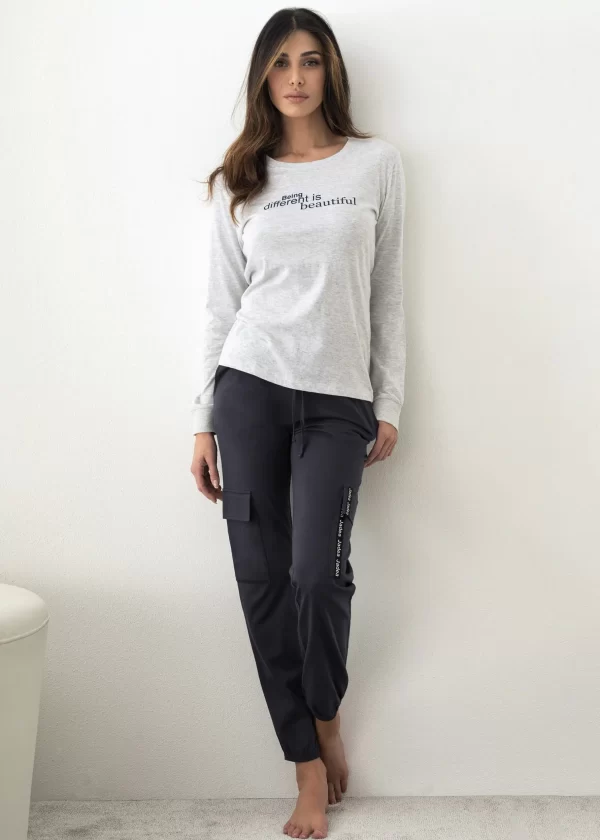 Pigiama Donna Cotone Lungo | Jadea 3133 - immagine 4