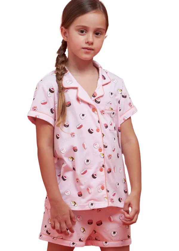 Pigiama Corto Bambina Cotone | Noidìnotte Sushi