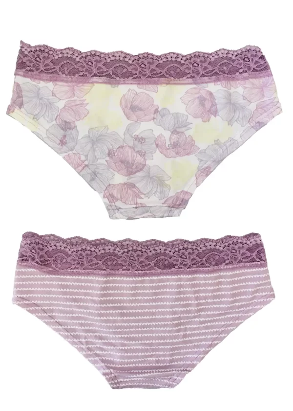 Slip Donna fiori Cotone Merletto | Cotonella 2532 - immagine 3