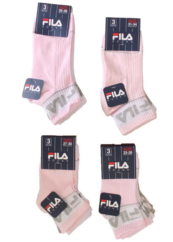 Tris Calzini Ciclista Cotone Bimba | Fila f8306 - immagine 2