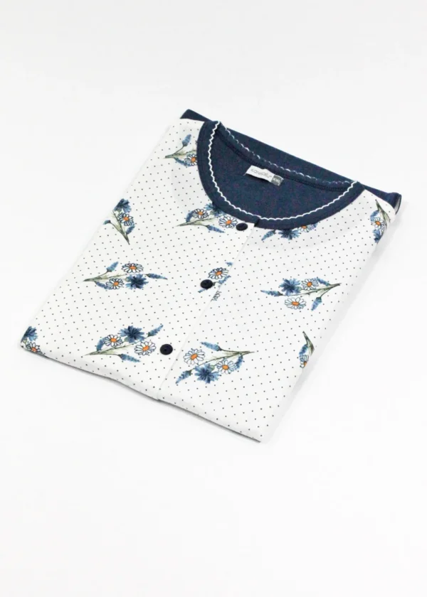 Pigiama Donna Aperto mezza manica Cotone | Karel 6044 - immagine 3