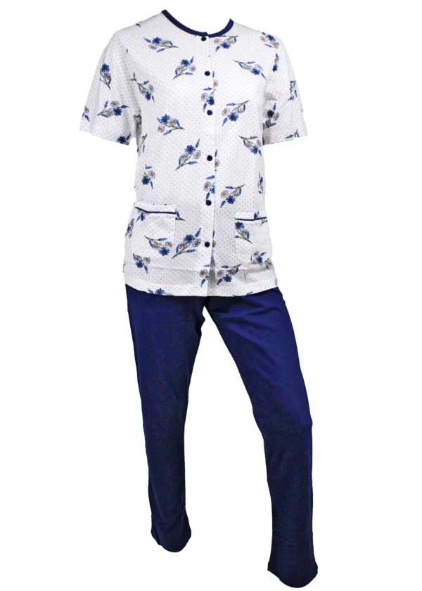 Pigiama Donna Aperto mezza manica Cotone | Karel 6044 - immagine 4