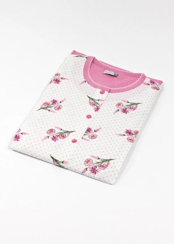 Pigiama Donna Aperto mezza manica Cotone | Karel 6044 - immagine 2