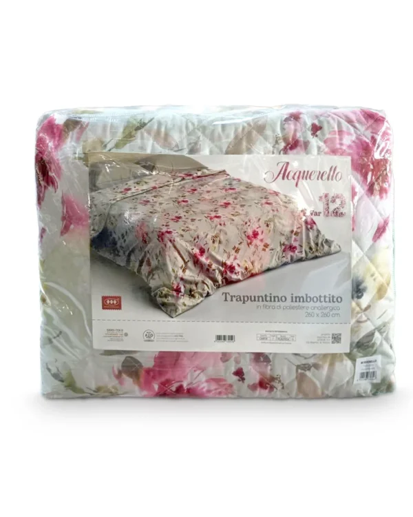 Trapuntino Matrimoniale Acquerello | Lovely Shabby 12 - immagine 3