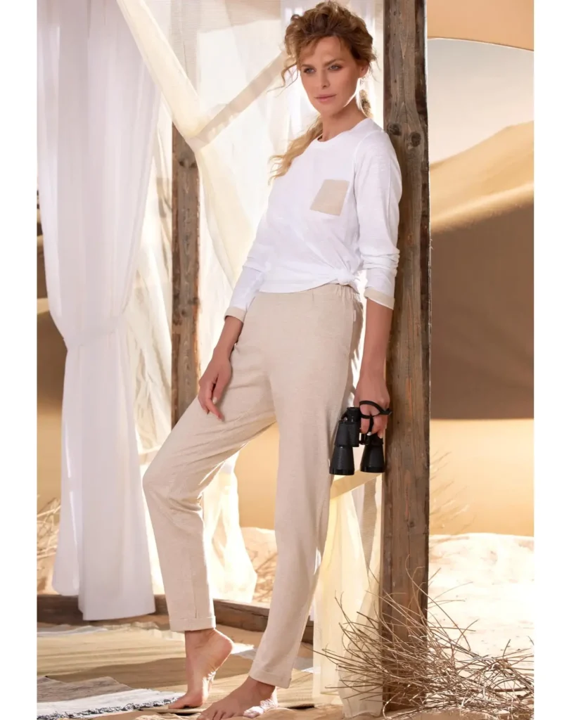 Pigiama Lungo Donna Cotone Bio | Cotonella D41