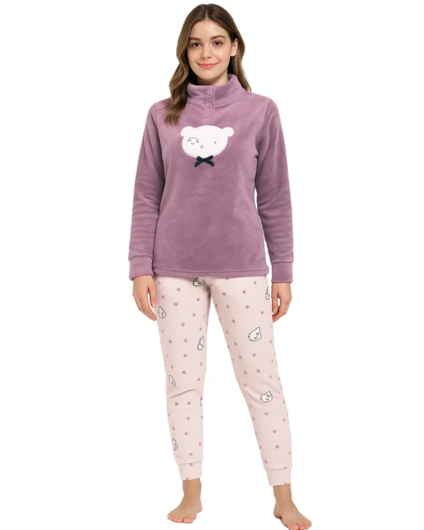 Pigiama Donna in Pile Coral Invernale Karelpiù - immagine 2