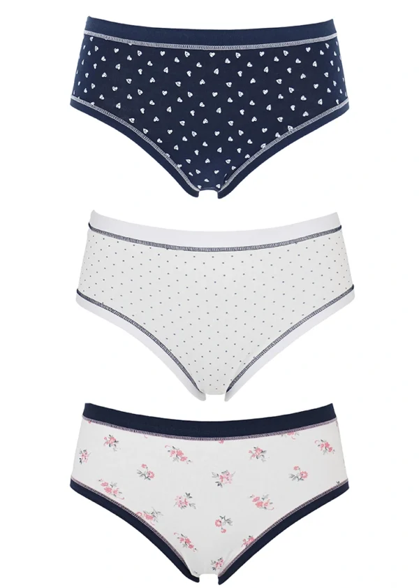Slip Midi Donna Cotonella in Cotone | Tris assortito 3363 - immagine 6