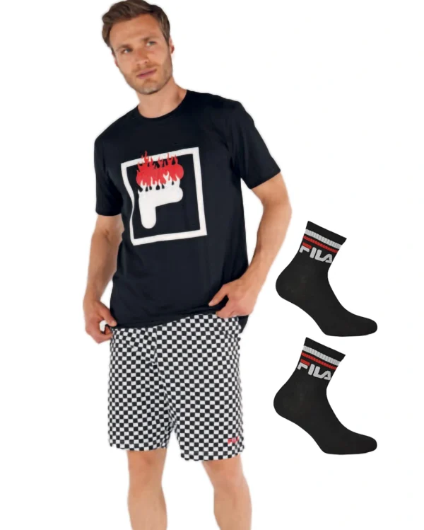 Completo Uomo in Cotone T-shirt + Calze | Fila 1184