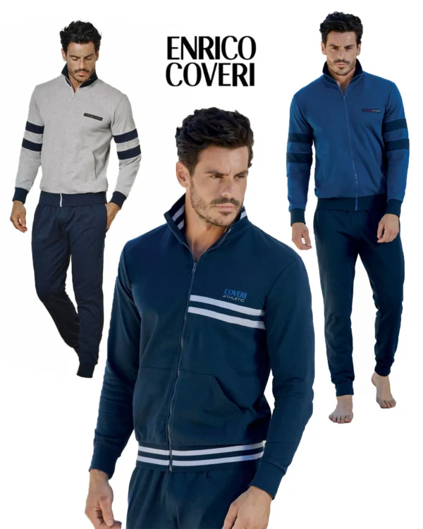 Tuta Completa Uomo Enrico Coveri in Cotone Garzato