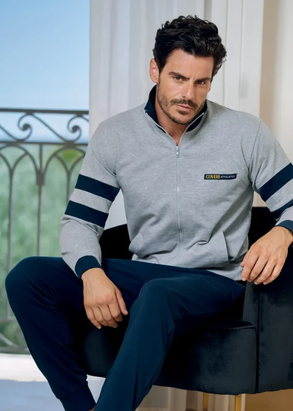Tuta Completa Uomo Enrico Coveri in Cotone Garzato - immagine 6