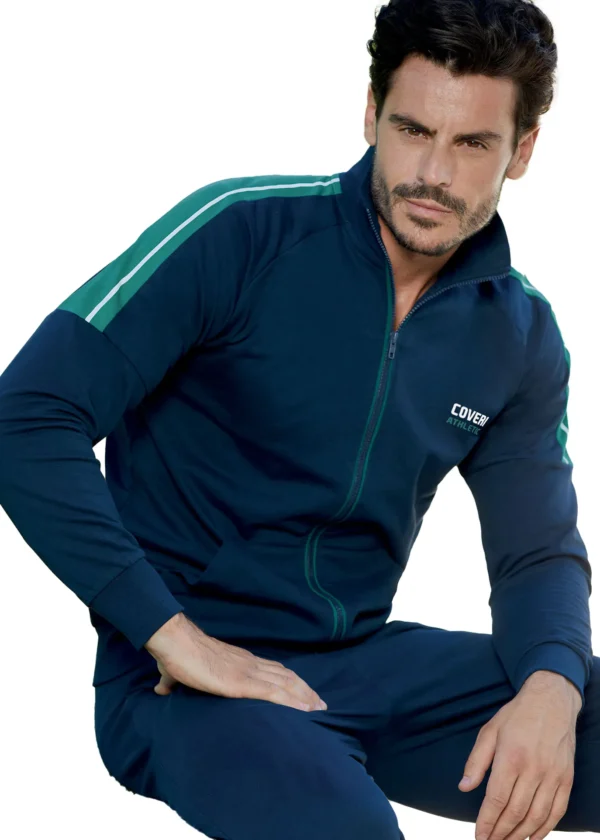 Tuta Completa Uomo Enrico Coveri in Cotone Garzato 139 - immagine 2