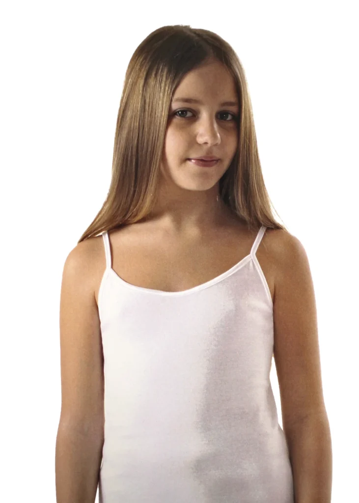 Canotta Bimba con Bretelline in Cotone | Kiccaeciccio Bianca