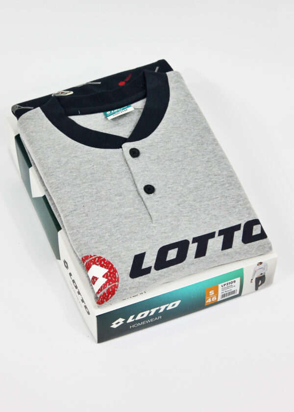 Pigiama Uomo Caldo Cotone Lotto Sport Tennis - immagine 6