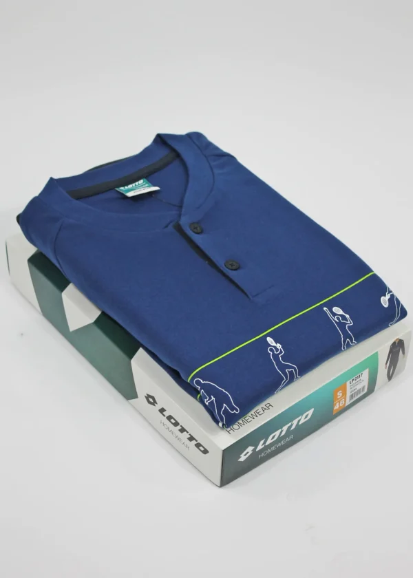 Pigiama Uomo Caldo Cotone Lotto Sport Tennis - immagine 7