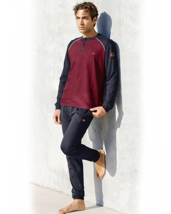 Pigiama Uomo in Caldo Cotone Interlock | Norway Nautical - immagine 2