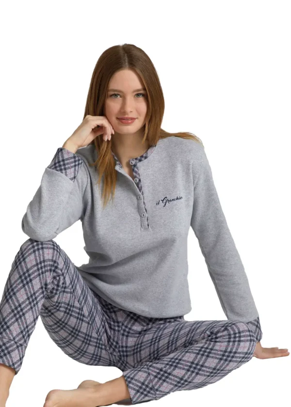 Pigiama Donna Felpa Punto Milano IlGranchio 651 - immagine 2