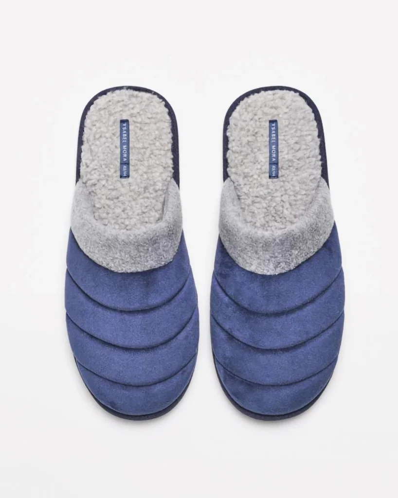 Pantofole Aperte Uomo Sherpa Ciniglia suola in Gomma