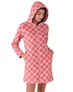 Vestaglia Donna Pile Coral con Cappuccio Pigiamiamoci