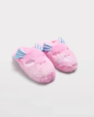Pantofole Aperte da Bambina Lilla con Orecchie