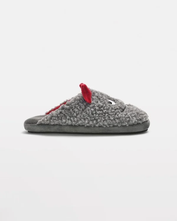 Pantofole Aperte da Bambino Grigio/Rosso Diavoletto - immagine 2