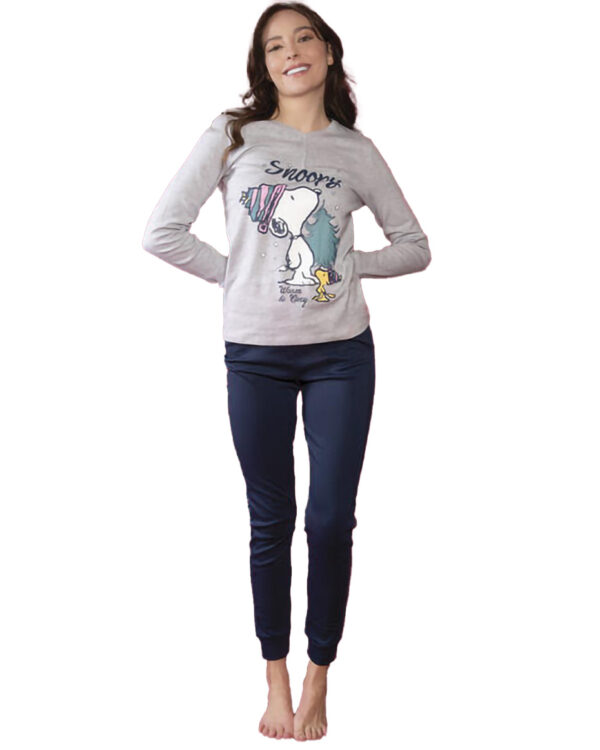 Pigiama Donna Snoopy in Caldo Cotone Sabor Personaggi - immagine 5