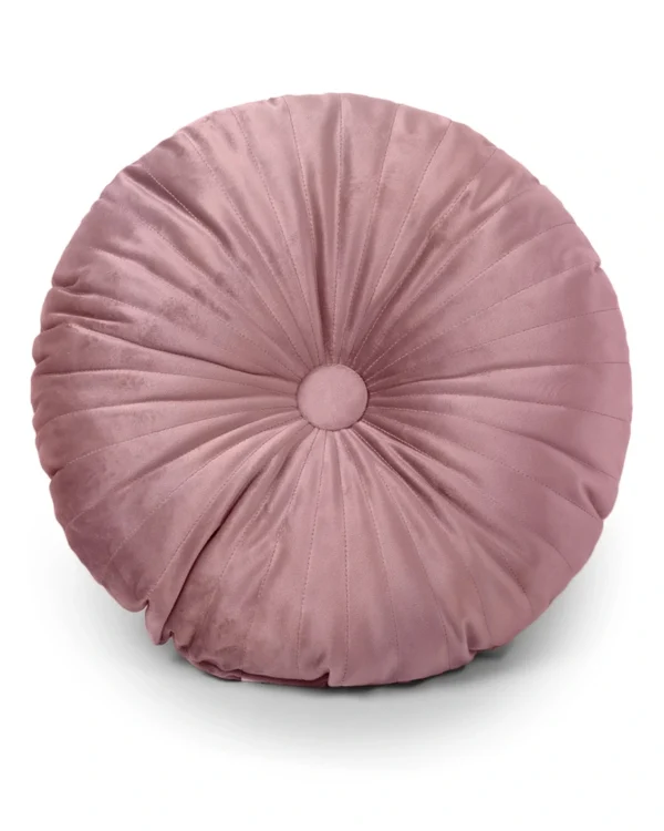 Cuscino Arredo Tondo in Velluto Shabby Chic - immagine 2