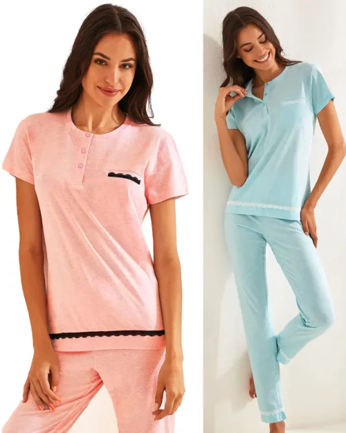 Pigiama Donna Mezza Manica e Pantalone Lungo IlGranchio 5096