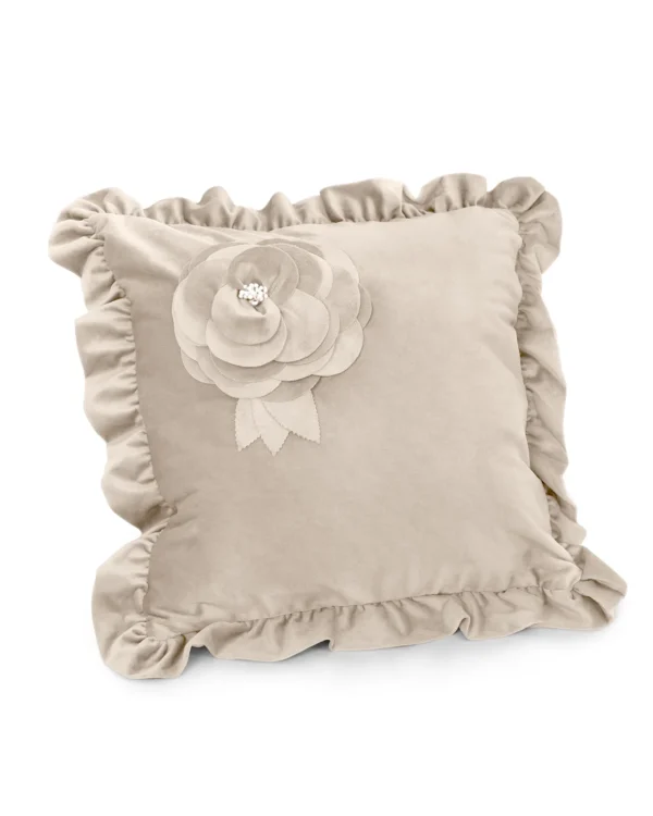 Cuscino Arredo in Velluto con Volant Lovely Shabby - immagine 3