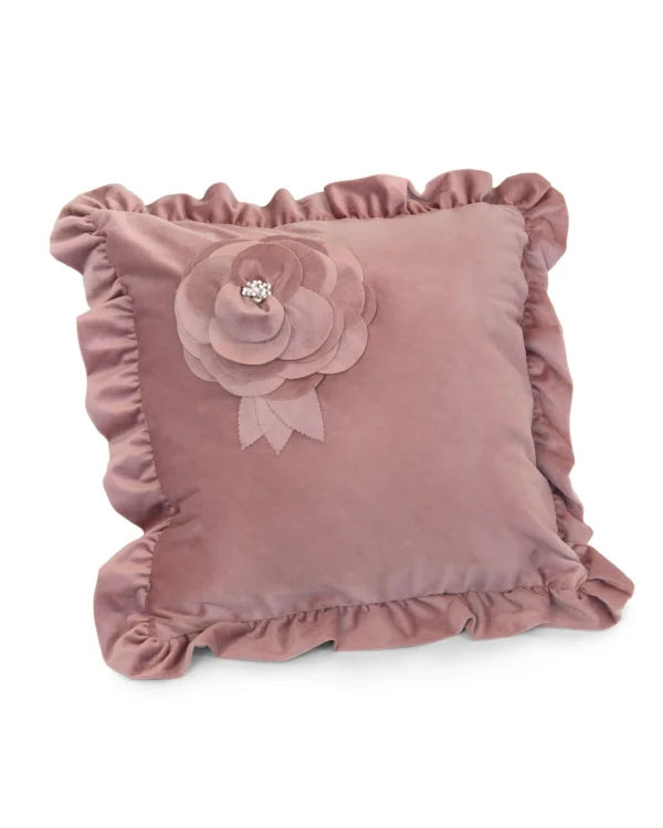Cuscino Arredo in Velluto con Volant Lovely Shabby - immagine 4