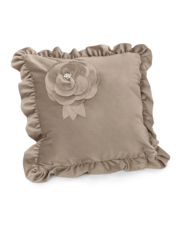 Cuscino Arredo in Velluto con Volant Lovely Shabby - immagine 5