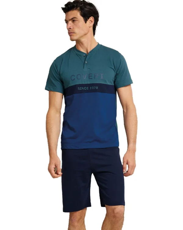 Pigiama Corto Uomo Cotone Estivo| Enrico Coveri 1175