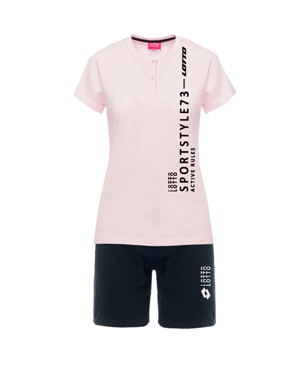 Pigiama Corto Donna Estivo in Cotone | Lotto Sportivo 5212 - immagine 2