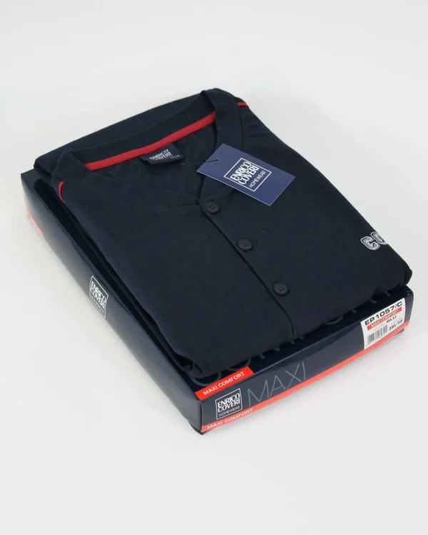 Pigiama Lungo Uomo Cotone Calibrato | Enrico Coveri 1057 - immagine 3
