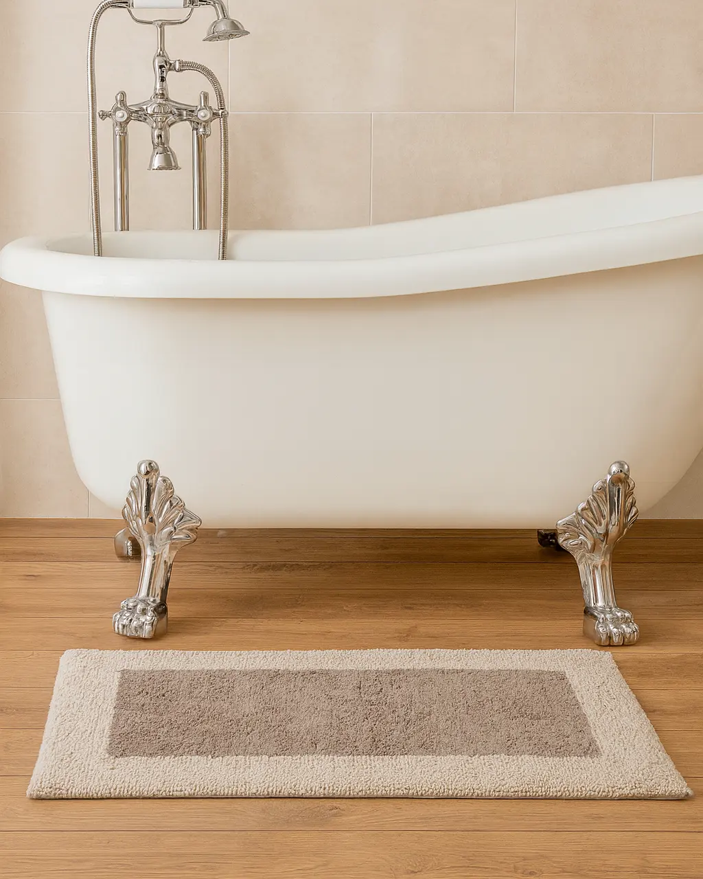 Tappeto Bagno Rettangolare Bicolore Spugna | Lovely Shabby - immagine 2