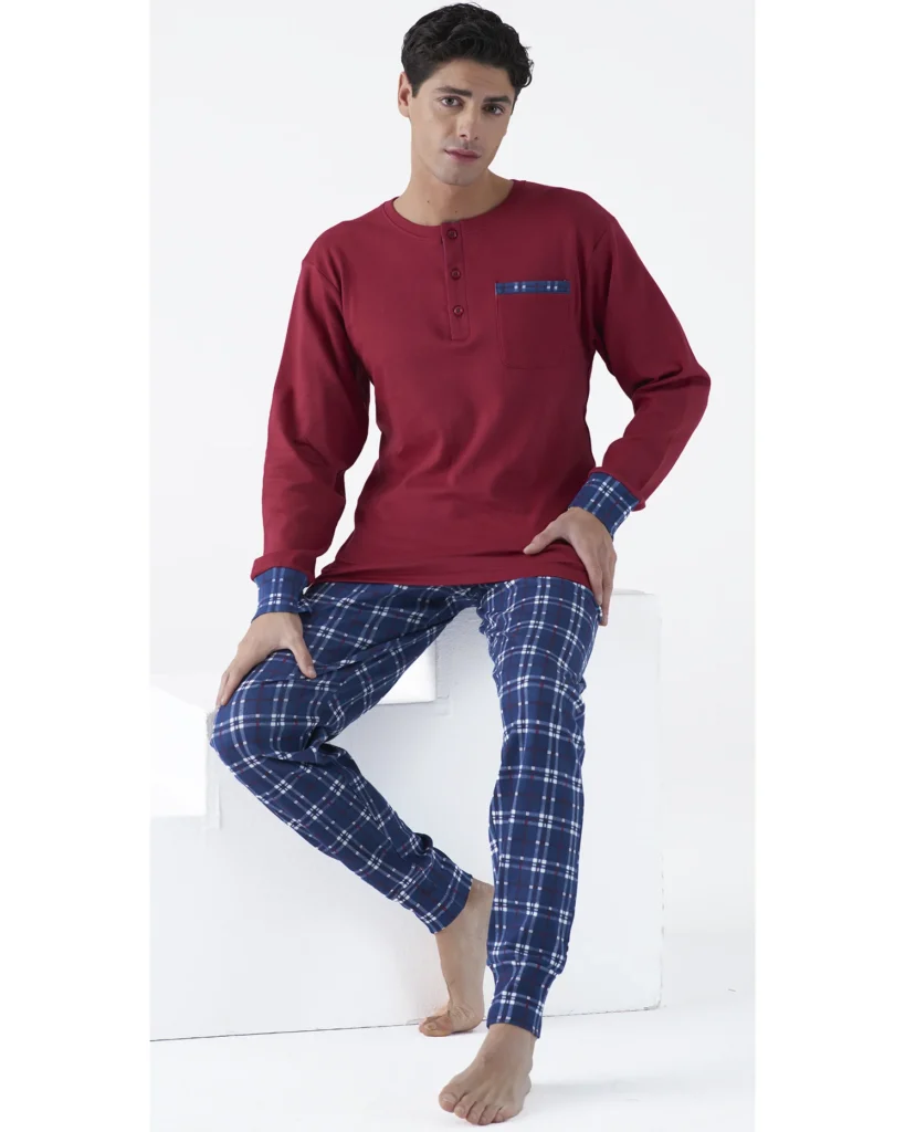 Pigiama Uomo Caldo Cotone quadri | Pigiamiamoci 4035
